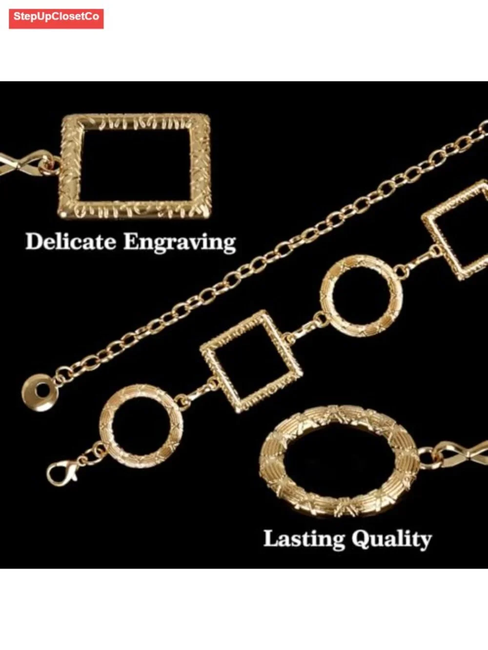 Adjustable Metal Chain Belt for Women, Western Concho Waist Chain, Boho Belt